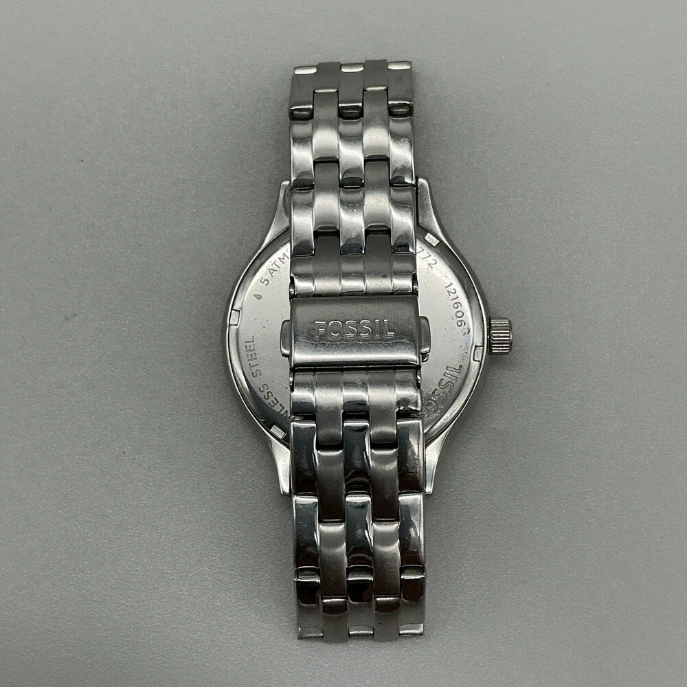 Fossil Day Dreamer Womens Watch 40mm Black Dial Crystals Day Date New Battery 6